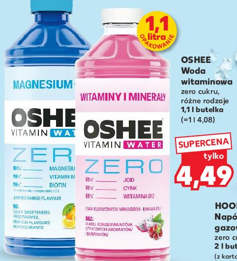 Napój magnez+b6 Oshee vitamin water zero promocja w Kaufland