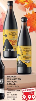 Piwo Pumpkin Spice Sour BROWAR STU MOSTÓW promocja w Kaufland