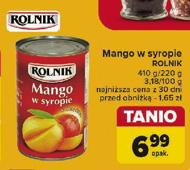 Mango w syropie Rolnik promocja