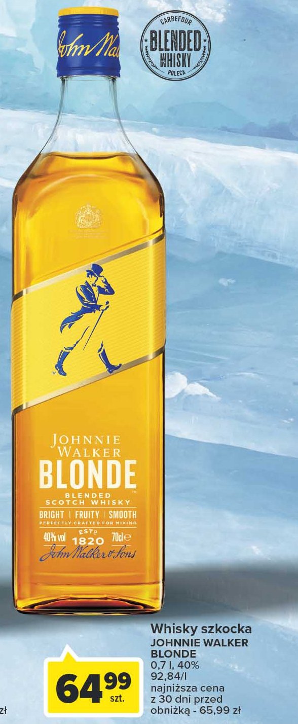 Whisky Johnnie walker blonde promocja