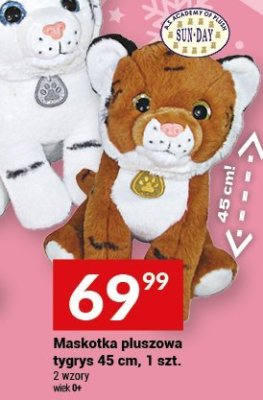 Maskotka pluszowa tygrys 45 cm, 1 szt. promocja w Twój Market