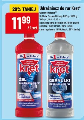 Udrażniacz do rur Kret 800g-1000g promocja w POLOmarket