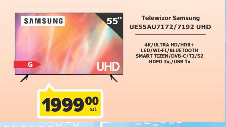 Telewizor 55" ue55au7172uxxh Samsung promocja