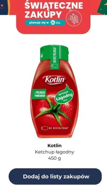 Ketchup łagodny 450 g promocja w Dino