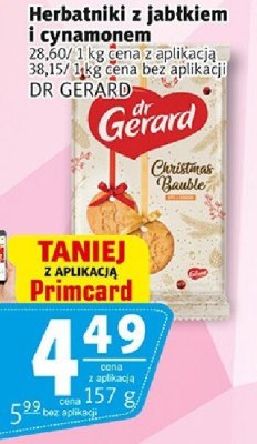 Herbatniki z jabłkiem i cynamonem DR GERARD promocja w Prim Market