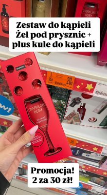 Zestaw do kąpieli Sence Sparkling Ruby - żel pod prysznic + kule do kąpieli promocja w Dealz