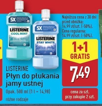 Płyn do płukania ust Listerine Cool Mint promocja
