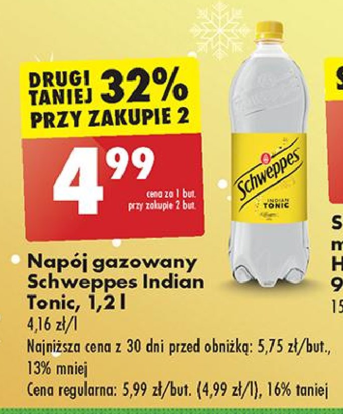 Napój indian tonic Schweppes promocja w Biedronka