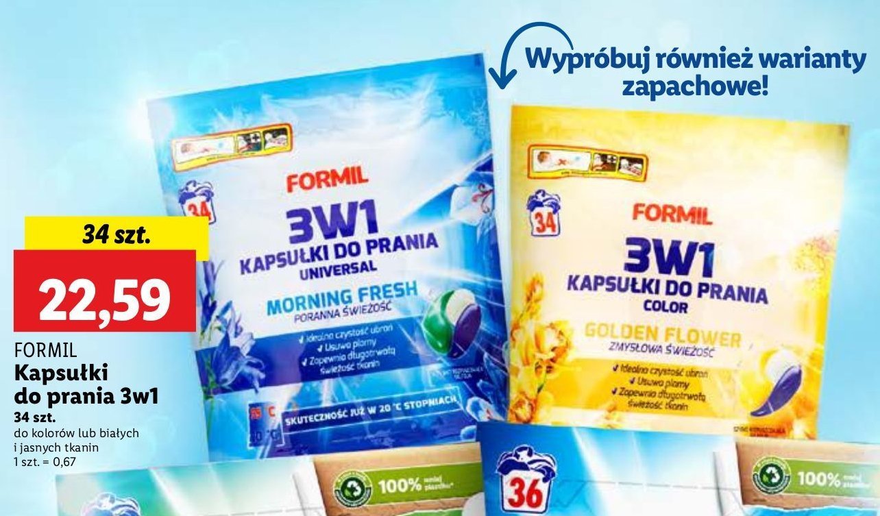 Kapsu艂ki do prania color Formil 3in1 caps promocja