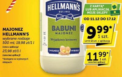 Majonez Hellmann's Babuni wyjątkowo kremowy promocja w Groszek