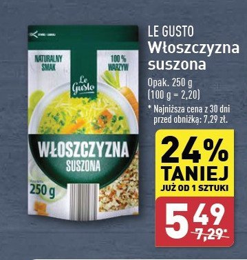 Włoszczyzna suszona Le gusto promocja