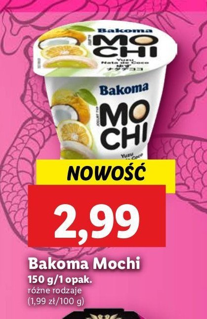 Jogurt o smaku yuzu Bakoma mochi promocja