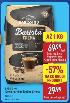 Kawa ziarnista Barissimo Barista Crema promocja w Aldi