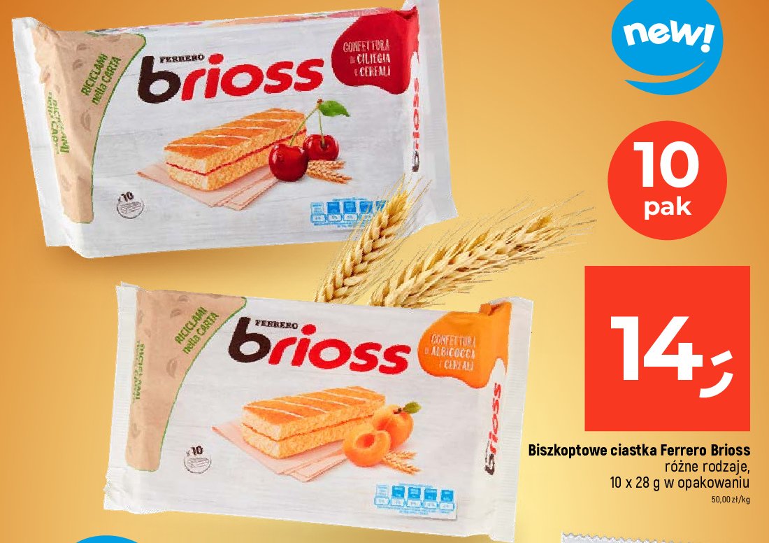 Ciastka wi艣niowe KINDER BRIOSS promocja