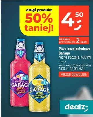 Piwo bezalkoholowe Garage różne rodzaje promocja w Dealz