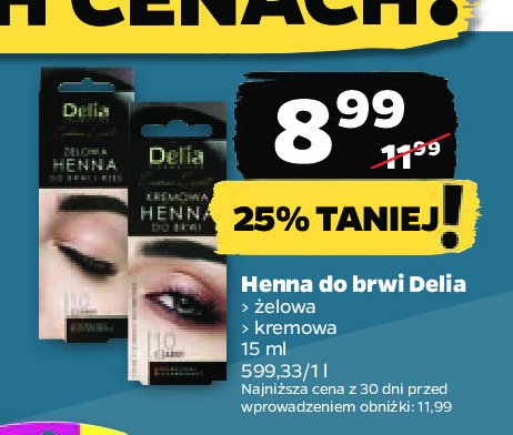 Henna do brwi i rz臋s w kremie czarna Delia henna tradycyjna promocja