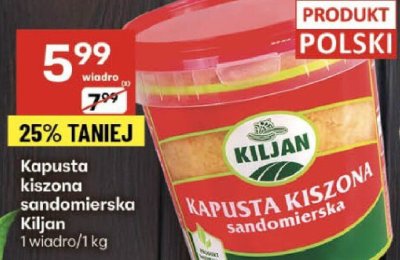 Kapusta kiszona sandomierska Kiljan promocja w Delikatesy Centrum