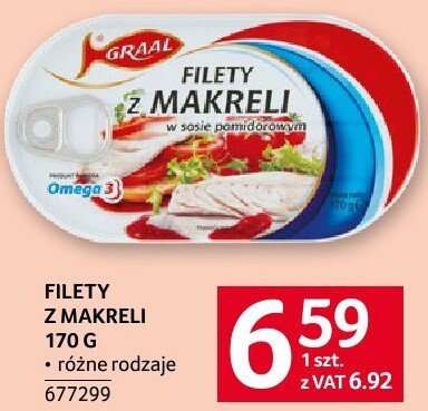 Filety z makreli różne rodzaje 170 g Selgros promocja w Selgros