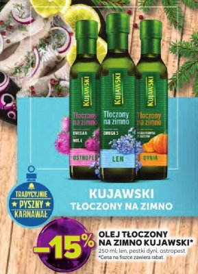 Olej tłoczony na zimno Kujawski promocja w Stokrotka