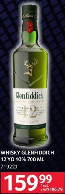 Whisky Glenfiddich 12 YO 40% 700 ml promocja w Selgros