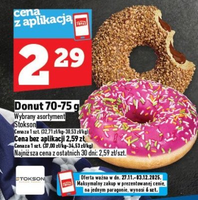 Donut 70-75 g promocja w TOPAZ