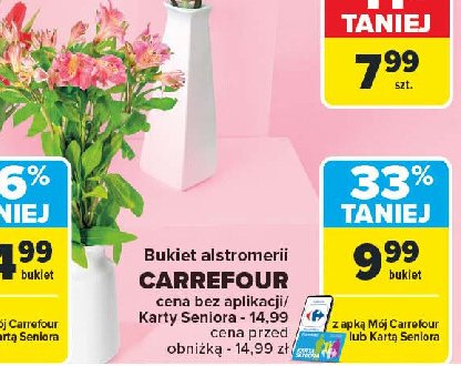 Bukiet alstromeria Carrefour promocja w Carrefour Market