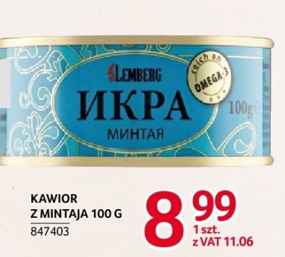 Kawior z mintaja Lemberg 100g promocja w Selgros
