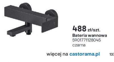 Bateria wannowa Cersanit Bari czarna promocja w Castorama