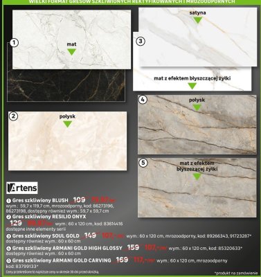 Gres szkliwiony SOUL GOLD mrozoodporny 60 x 120 cm promocja w Leroy Merlin