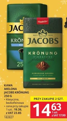 Kawa mielona Jacobs Krónung 250g promocja w Selgros