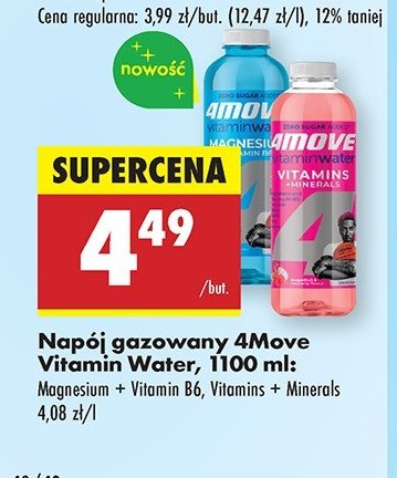 Napój magnez + witaminy 4move vitamin water promocja w Biedronka