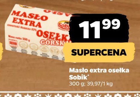 Masło Osełka górska sobik promocja w Netto