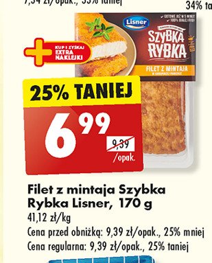 Filety z mintaja w chrupiącej panierce Lisner szybka rybka promocja