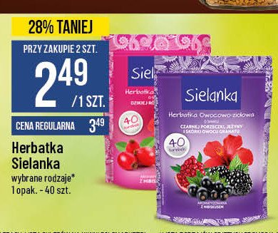 Herbata owocowa dzika róża truskawka rabarbar hibiskus Sielanka promocja