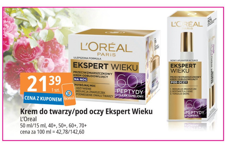 Krem pod oczy L'oreal ekspert wieku 70+ promocja