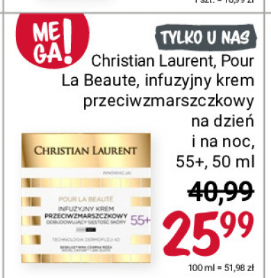 Krem przeciwzmarszczkowy infuzyjny 55+ Christian laurent pour la beaute promocja