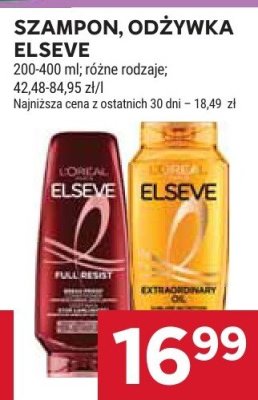 Szampon, odżywka Elseve 200-400 ml promocja w Stokrotka