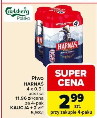 Piwo Harnas promocja w Carrefour