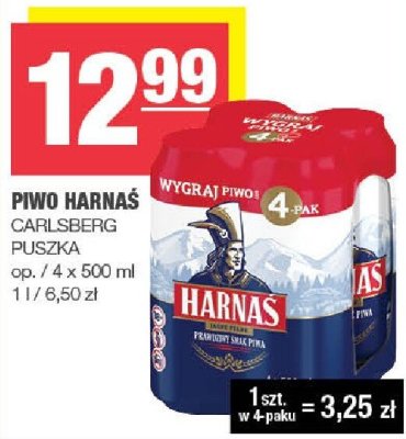 Piwo Harnaś Carlsberg puszka promocja w SPAR
