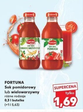 Sok 100% wielowarzywny Fortuna promocja