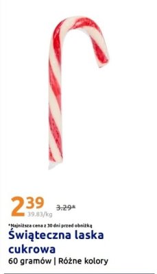 Świąteczna laska cukrowa promocja w Action