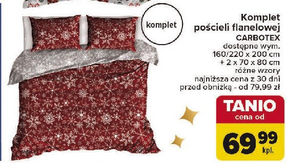 Komplet pościeli bawełna 160x220cm 2 poszewki 70x80cm piwo CARBOTEX promocja w Carrefour