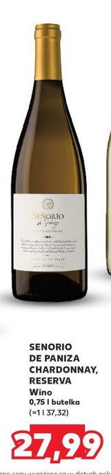 Wino Senorio de paniza chardonnay promocja