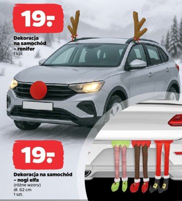Dekoracja na samochód - renifer promocja w Netto