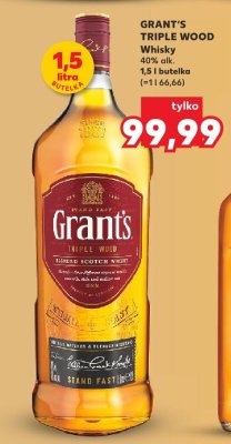 Whisky Triple Wood 40% 1,5 l promocja w Kaufland