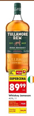 Whiskey Tullamore D.E.W. Irish Whiskey promocja w Biedronka