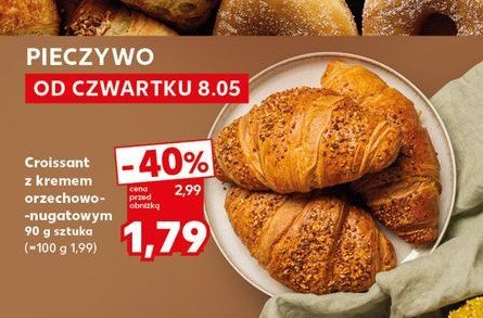 Croissant z kremem orzechowo-nugatowym promocja