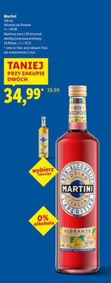 Aperitif Martini Vibrante 0,7 l promocja w Lidl