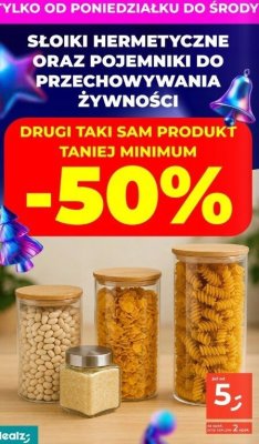 Słoiki hermetyczne oraz pojemniki do przechowywania żywności DRUGI -50% promocja w Dealz