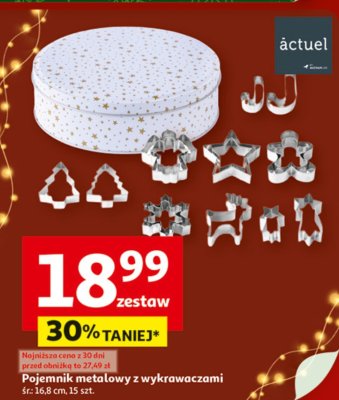 Pojemnik metalowy z wykrawaczami promocja w Auchan